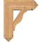 Ekena Millwork Funston Arts and Crafts Smooth Bracket w/ Offset Brace, Western Red Cedar, 7 1/2"W x 20"D x 24"H BKT0806X20X24FST03SWR - alternate 2